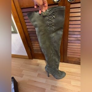 Jennifer Lopez Lisette Grey Over the Knee Boots, size 7.5. I wear 8, runs large